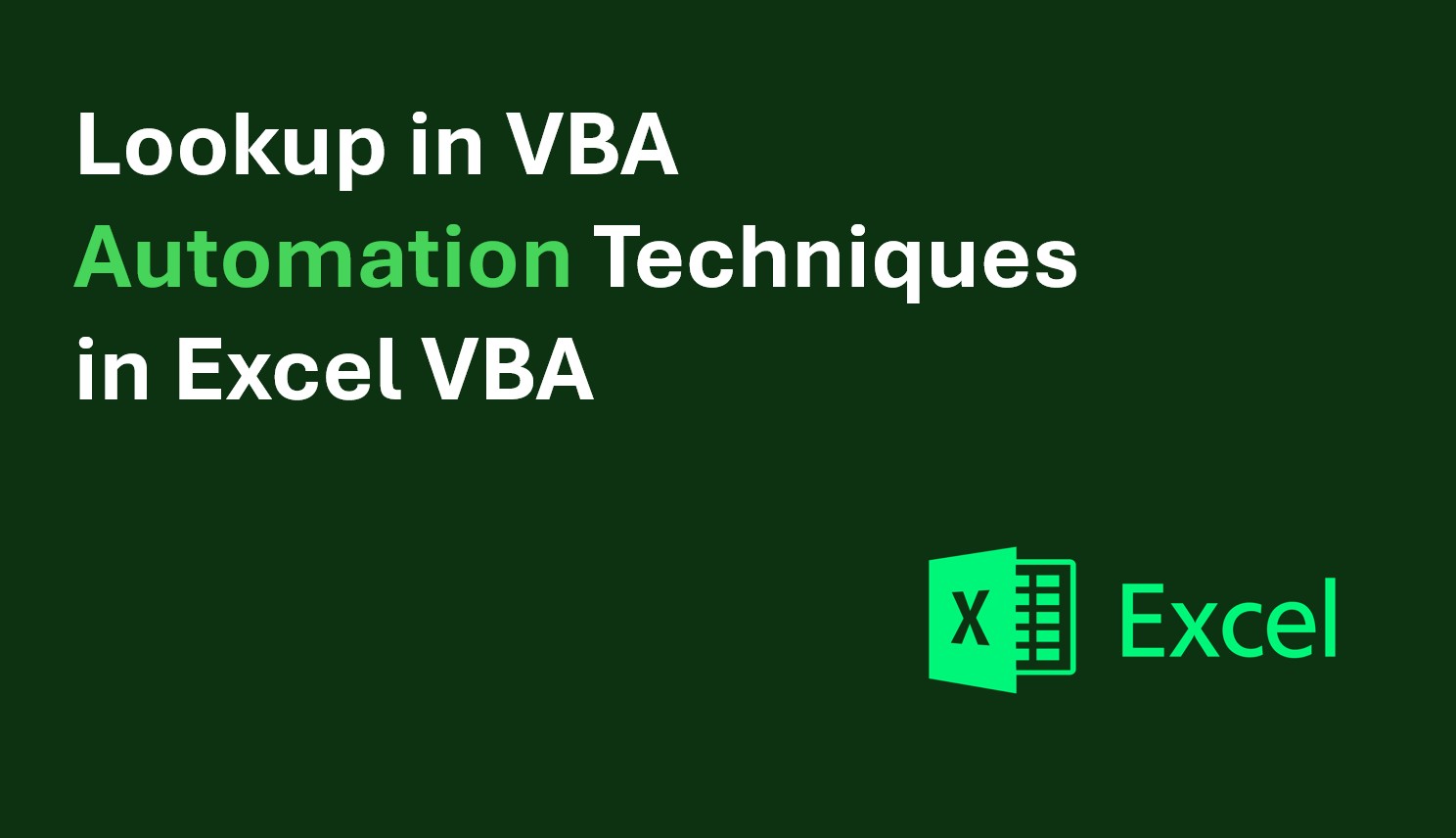 How to perform Lookup in VBA